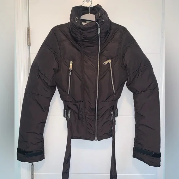 Stella McCartney xAdidas Ski Puffer Jacket Brown Victoria Beckham XS